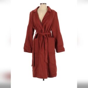 Women's Belted Rust Trench Coat